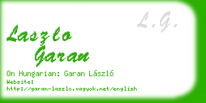 laszlo garan business card