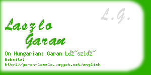 laszlo garan business card